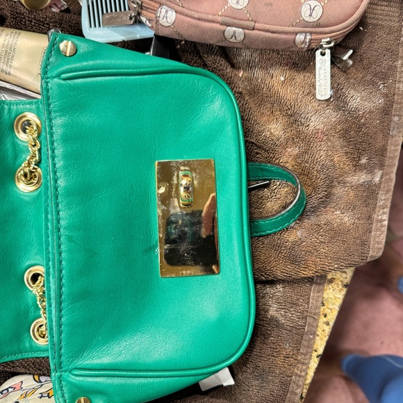 Milly Crossbody Handbag - Emerald with Gold accents - Picture 5 of 7